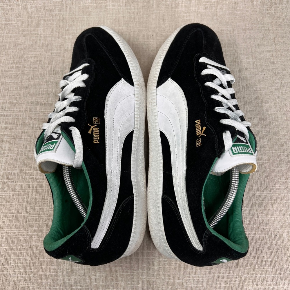 Puma Super Liga OG Suede Sneakers Men 13 Black White Retro Classic Soccer - Picture 6 of 12